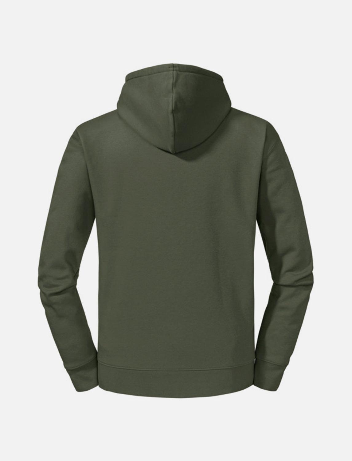 Men's hoodie with kangaroo pocket, double-layered hood, flat drawstring and slim fit