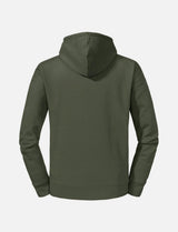 Men's hoodie with kangaroo pocket, double-layered hood, flat drawstring and slim fit