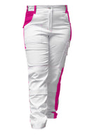 Women's white painter's trousers made of stretch strong cotton