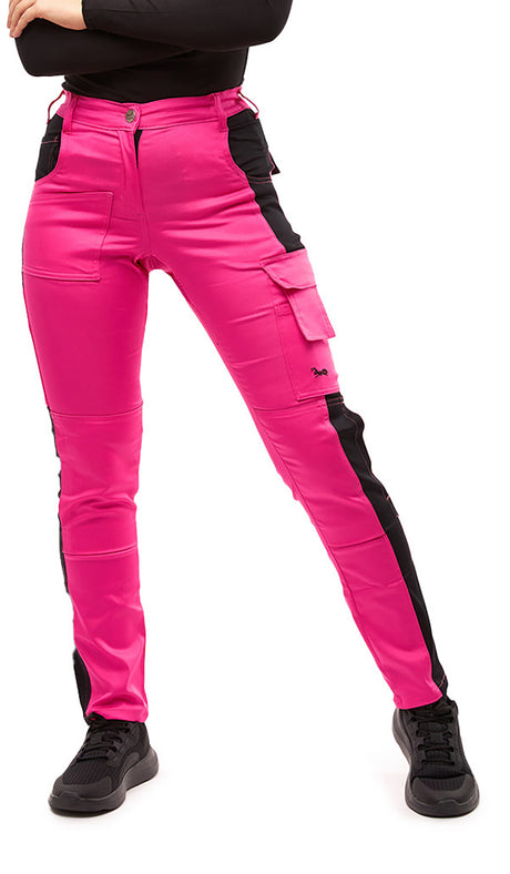 Pantalon de travail femme stretch en coton robuste