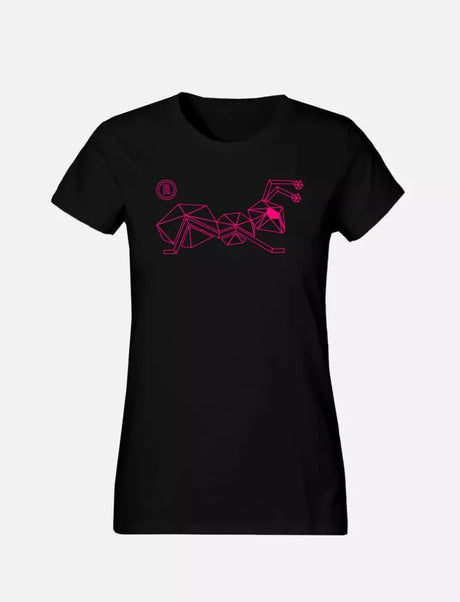 Women's T-Shirt with large line Ant logo 100% soft cotton